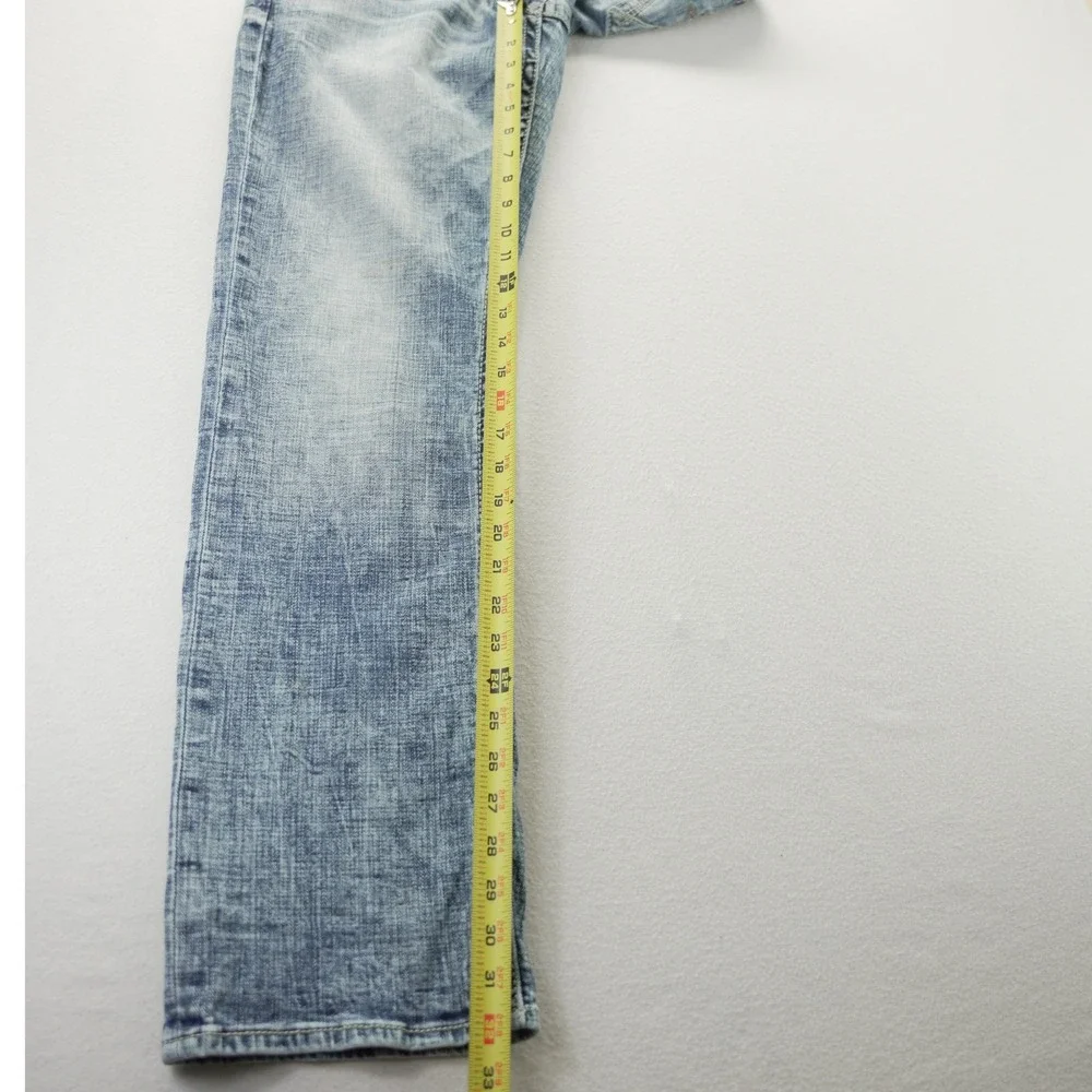 Salvage Mayhem Straight Regular‎ Fit Light Wash Jeans Buckle Exclusive 31x32